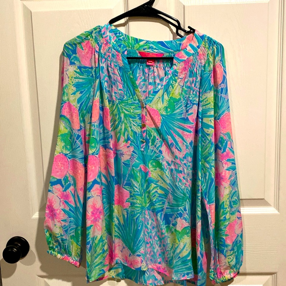 Lilly Pulitzer Silk Top EUC